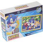 OMZ SO0090 Sonic 100 Parça Puzzle Kız Erkek Çocuk Oyuncak Eğitici Oyuncaklar - Çok Renkli