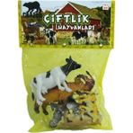 OMZ Sunman Çiftlik Hayvanları Poşetli Kız Erkek Çocuk Oyuncak Eğitici Oyuncaklar - Çok Renkli