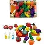 Omz Urt007-Kutu-3 41 Pcs Kesilebilen Meyve Sebze Manav Kız Erkek Çocuk Oyuncak Eğitici Oyuncaklar