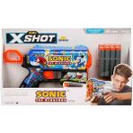 OMZ X-Shot Skins Flux Sonic The Hedgehog 8 Mermili Sünger Dart Atan Silah 21CM Kız Erkek Çocuk Oyuncak E - Çok Renkli