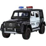 OMZ XHD-B2433 -Vardem Çek Bırak Işıklı ve Sesli G Polis Metal Jeep 1:24 Kız Erkek Çocuk Oyuncak Eğitici - Çok Renkli
