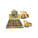 Omz Yh-711-54A Sürtmeli Metal 1:50 Sarı Vinç Ve Kız Erkek Çocuk Oyuncak Eğitici Oyuncaklar