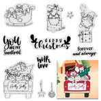On-Airstore Mutlu Noel Hediyesi Araba Temizle Pullar Kart Yapımı Dekorasyon Kendin Yap Scrapbooking, Noel Cüce Şeffaf Kauçuk Conta Pulları Fotoğraf Kartı Albümü El İşi Malzemeleri