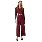 ON Beli Kemerli Bol Paça Pantol, M, 26K.ON.PNT.64133.01, BORDO, Kadın