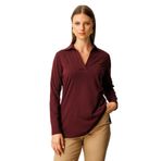 ON Büyük Beden Polo Yaka Basic Bluz, L, TYC11FAB2078421E31CDF8F00, Bordo, Kadın