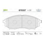 ÖN DİSK FREN BALATASI NİSSAN QASHQAİ 2 2.0/1.6D/2.0D 08/08 RENAULT KOLEOS 2.5/2.0D 06/08 VALEO-670337