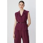 On Fashion Gömlek Vatkalı Kemerli Kolsuz - Laci