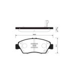 Ön Fren Balata Büyük Tip Honda Cıvıc 1.6L B16a2 Vtec 16V 160Hp 96-98 / 1.4L D14 3 Kapı - Hatchback 01-05 Kalınlık : 16.50 Mm