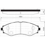 Ön Fren Balata Chevrolet Lacettı 1.2L 1.4L 1.6L J200 05- / Aveo 1.2L 1.4L T250 T255 06- / Daewoo Nubıra 1.6L F16d3 16V 03- Aşınma İkaz Kontağı Mevcut - Şimsiz