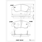 Ön Fren Balata Küçük Tip Honda Cıvıc 1.6L D16 Sı Enjeksiyonlu 92-95 1.4L D14a Euro 96-00 / Jazz 1.4L L13a Gd 02-08 45022Sr3g01-45022Saae51-45022Saag00