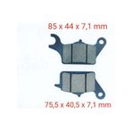 Ön Fren Disk Balatası Ask Sfa652 Dio 110 Suzuki Uk 110 Address 17-.. Yamaha Tricity 125 14-..