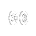 ON FREN DISKI HAVALI OPEL INSIGNIA 16 INCH JANT ICIN FERODO-DDF1721C