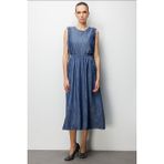 On Kadın Beli Lastikli Maxi Etek 74321 Indigo