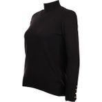 On Kadın Minimalist Boğazlı Uzun Kol Kazak - Günlük & Özel Gün - Siyah - XL
