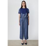 On Kadın Pileli Geniş Paça Pantolon 74120 Indigo