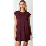 On Kadın Sıfır Yaka Basic Tunik 61419 Bordo