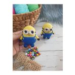 On marifet yün ve hobi dünyası Amigurumi Minion Anahtarlik 1 Adet