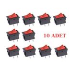 On Off Anahtar 2 Pin , Kcd1-101 Aç Kapa Anahtar (10 Adet)
