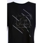 On Oversize Minimalist Kısa Kol Kadın Bluz - Günlük Tarz