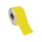 On Roll Paper 60x40 Sarı 1000'li Sarım 10 Rulo Barkod Etiketi