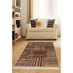 On The Clouds Kilim Desenli Etnik Dijital Baskı Yıkanabilir Kaymaz Taban Eskitme Salon Halı ve Yolluk MEG895, 120 x 160