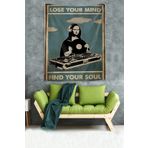 on the clouds Müzikle Ruhunu Bul DJ Monalisa Plakçalar Leke Tutmaz Kumaş Duvar Örtüsü Duvar Halısı Tapestry