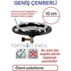 Onaran Sanat Siyah Beyaz Kamp Ocağı Güçlendirilmiş Tava Koyma Balık Piknik Tüpü Kamp Başlık Siyah Renk 7 cm