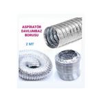 Onas Kopmayan Aspiratör Davlumbaz Baca Telli Boru / 127mm / 2mt