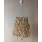 Onay M-246 Kemik Rengi Rafya Avize 25X40 El Yapımı Salon Oturma Odası Yatak Odası ve Çocuk Odası Rafya Avize - Krem Rengi