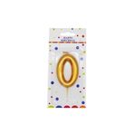 Onay Store 0 Yaş Orta Boy Altın Renk Rakam Mum Parti Malzemesi