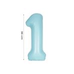 Onay Store Folyo Balon 1 Rakamı Helyum Balon 36 Cm Retro Mavi Renk - 1 Yaş Balonu - 1 Yaş Balon -1 Rakam Balon