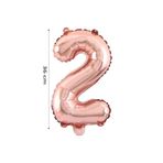 Onay Store Folyo Balon 2 Rakamı Helyum Balon 36 Cm Rose Gold Renk - 2 Yaş Balonu - 2 Yaş Balon -2 Rakam Balon