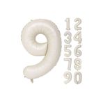 Onay Store Folyo Balon 9 Rakamı Helyum Balon 76 Cm Krem Renk - 9 Yaş Balonu - Doğum Günü Parti Seti Malzemeleri