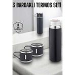 Onba Paslanmaz Çelik 3’lü Termos Seti Vakumlu ve 8 Saat Isı Koruma - OB6612-7189 - Çok Renkli - 500 ml