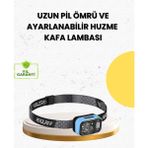 Onba Üç Renkli LED Kafa Feneri 53 Mod Güç Göstergeli Type C Şarjlı - OB9619-3861 - Çok Renkli