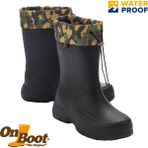 ONBOOT Onboot Eva Hafif Su Geçirmez Kısa Bağlı Av İş, Yağmur Bahçe Çizmesi 2006 - Siyah - Gri - Sarı