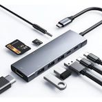 ÖNÇ - PRİME Ally 9 In1 Type C Hub 4K 30hz HDMI USB 3.0sdpd ADAPTÖR-(5775)