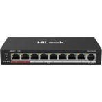 ÖNÇ - PRİME Hılook NS-0109P-60(B), 8 Port, Megabit, Poe 60W, 1 Port Megabit Uplink, Long Range 250METRE, Yönetilemez, Masaüstü Switch
