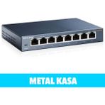 ÖNÇ - PRİME Tp-Lınk TL-SG108, 8 Port, Gigabit, Yönetilemez, Metal Kasa, Masaüstü Switch