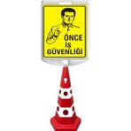 Önce Iş Güvenliği Çift Taraf Baskı Kırmızı Ultra Kedi Gözlü Ağırlıklı Koni Seti Trafik Dubası