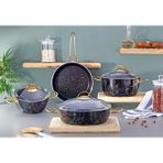 Öncü HandMade 7 Parça Tencere Seti - Siyah - 20-24 DERİN- 26 BASIK- 26 TAVA