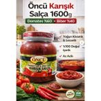 Öncü Karışık Salça 1600 G Domates %60 & Biber %40 Doğal Yoğun Kıvamlı Salça