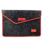 Önder 539-02 Aba Siyah Kırmızı Keçe Laptop Çanta