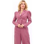 Önder Özsoy Erkek Yaka Drape Kollu Kısa Ceket-Rose - 40