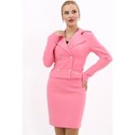 Önder Özsoy Gömlek Yaka Kuruvaze Kısa Ceket-Pembe - 34