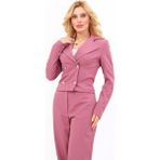 Önder Özsoy Gömlek Yaka Kuruvaze Kısa Ceket-Rose - 42