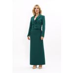 ÖNDER ÖZSOY Mini Blazer Ceket & Uzun Kalem Etek Takım-Zümrüt