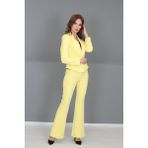 Önder Özsoy Mini Ceket & Ispanyol Paça Pantolon Takım-Sarı - 36