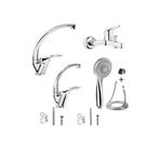 ÖNDER SU ARMATÜRLERİ Banyo Lavabo Mutfak Bataryası Çeşmesi Musluğu Duş Başlığı 4lü Ful Set