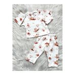 ONE bebek Cute Bear Desıgn Kız İkili Bebek Takımı Pijama